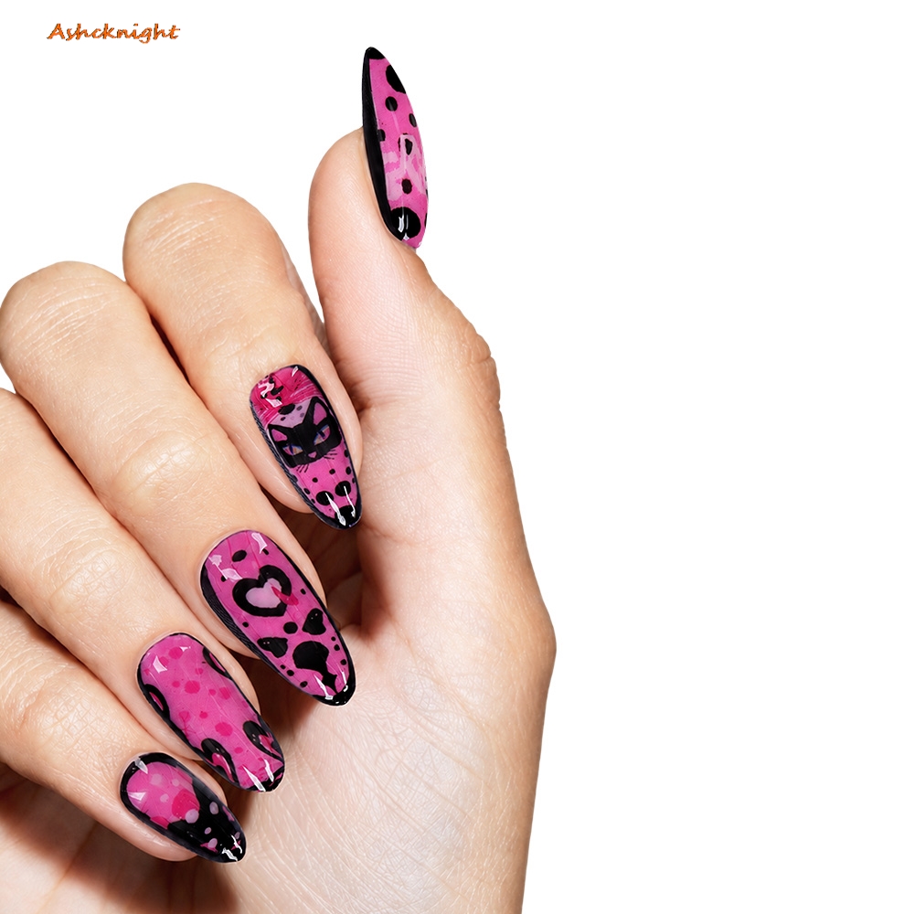 Nail Art Pink - 영화 그리스 핑크 코스프레 여성용 핑크