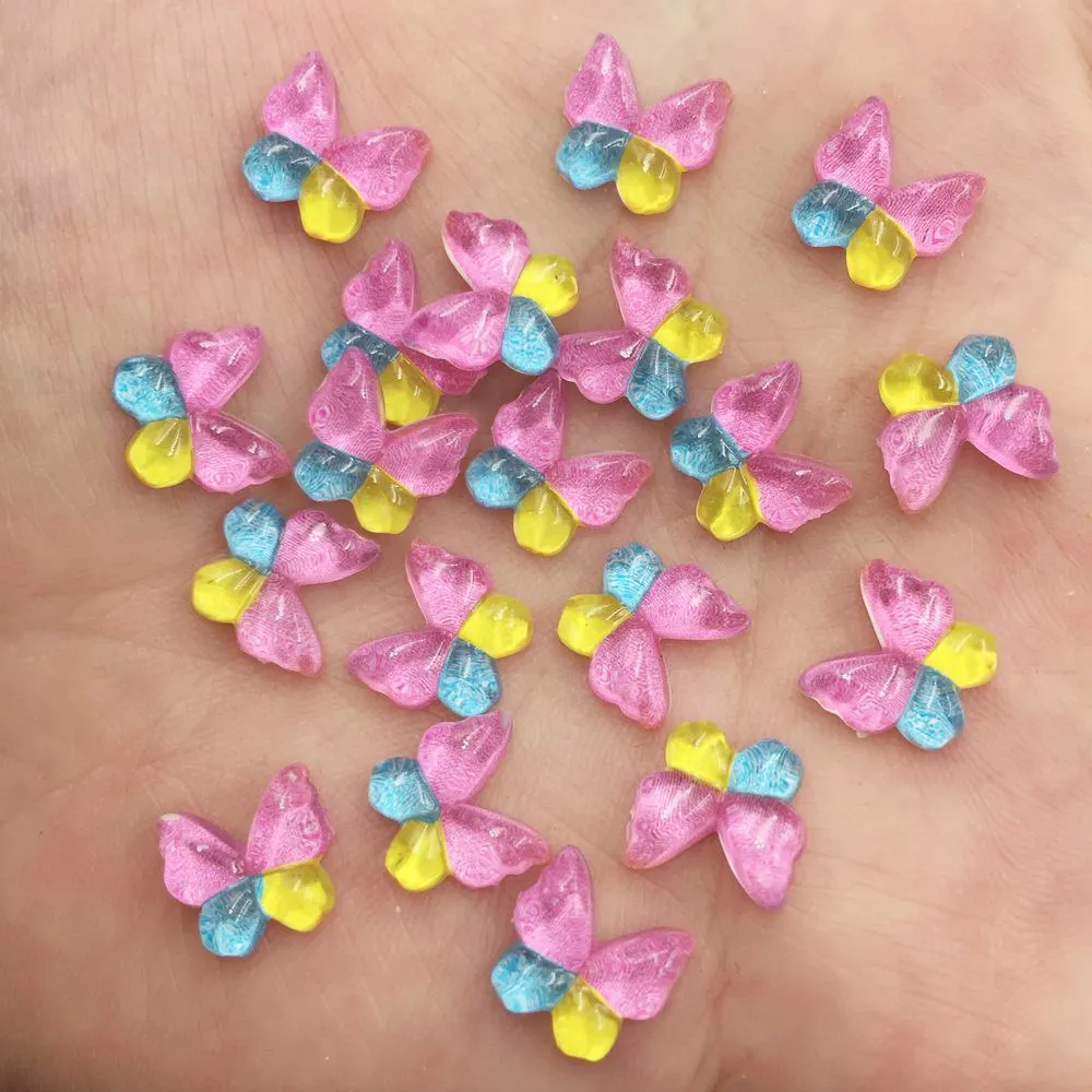 수지 반짝이 다채로운 10mm 카와이 미니 나비 플랫  - Nail Art Glossy 리뷰 및 가격