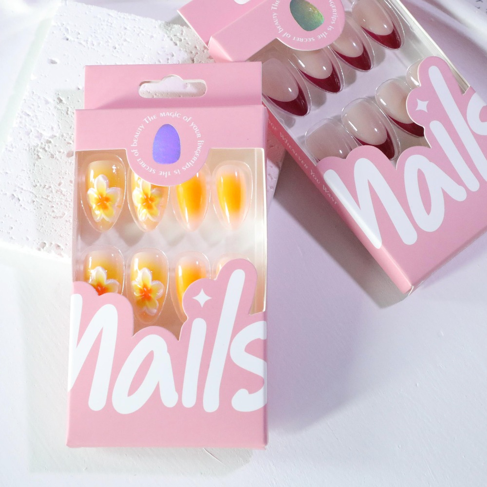 24개입 프레스온 네일, 중간 길이 아몬드 모양 인조  - Nail Art Glossy 리뷰 및 가격