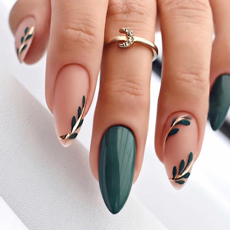 24개/세트 손톱에 중간 길이의 아몬드 프레스 웨어러블 - Nail Art Pink 리뷰 및 가격