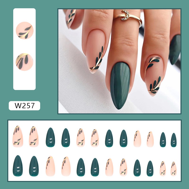 24개/세트 손톱에 중간 길이의 아몬드 프레스 웨어러블 - Nail Art Pink 리뷰 및 가격