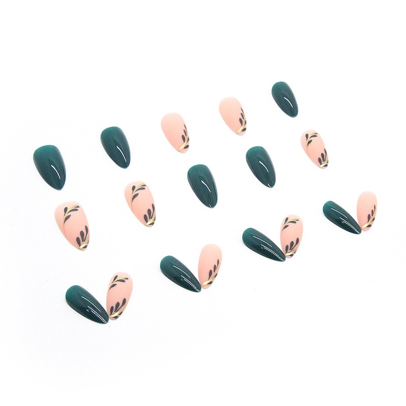 24개/세트 손톱에 중간 길이의 아몬드 프레스 웨어러블 - Nail Art Pink 리뷰 및 가격