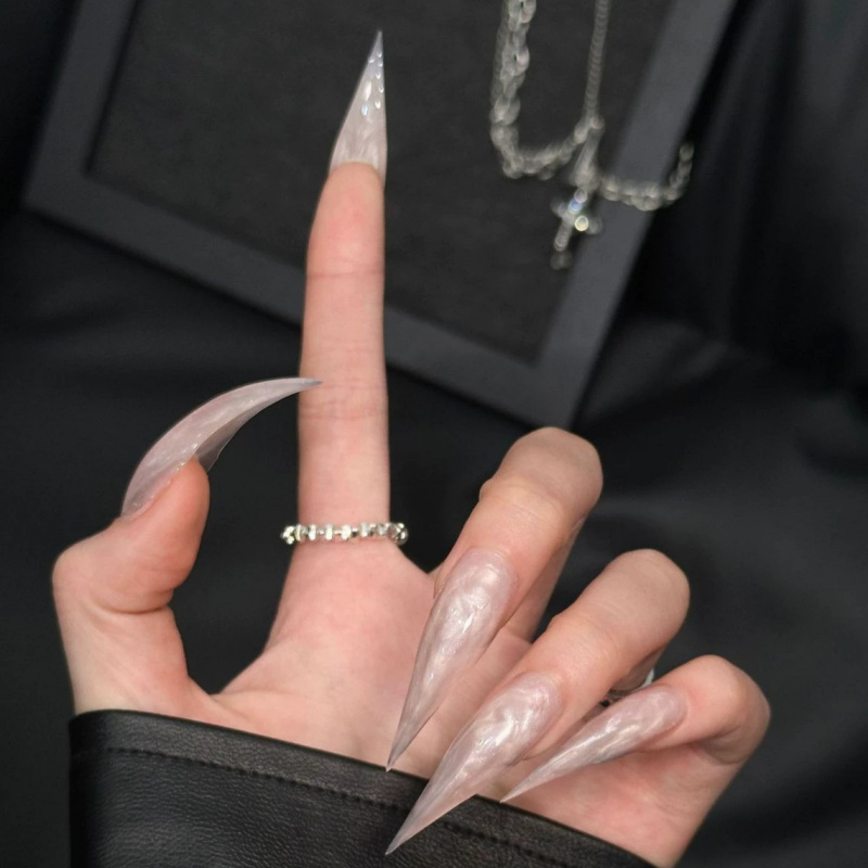 유럽과 미국 스타일의 수제 인조 손톱, 용의 발톱 모양 - Nail Art Glossy 리뷰 및 가격