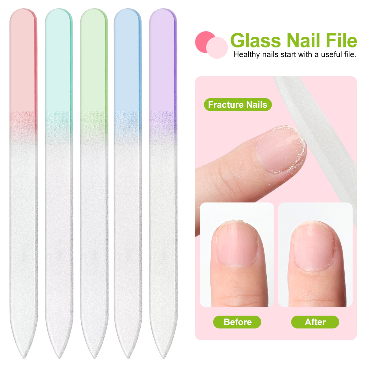 컬러 나노 유리 네일 파일 투명 크리스탈 매니큐어 마찰 - Nail Art Glossy 리뷰 및 가격
