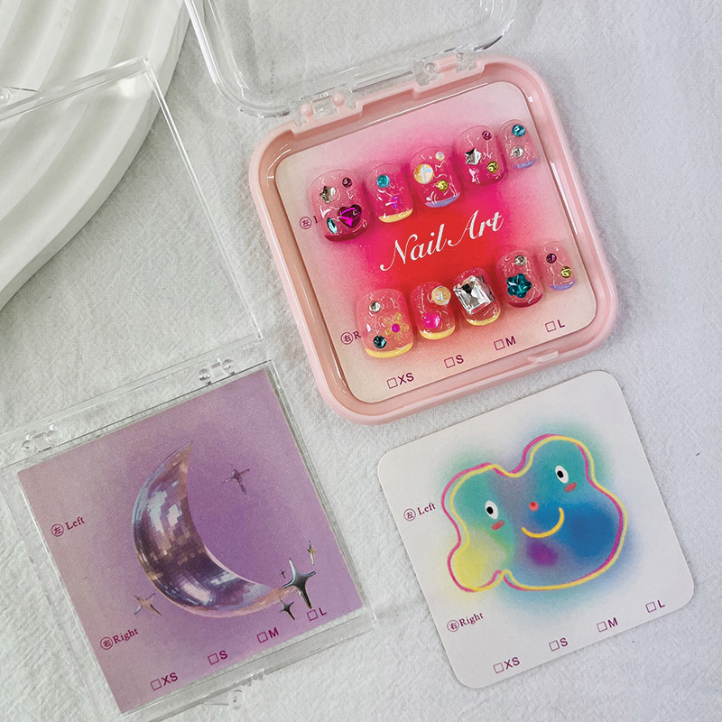 50개 6.5x6.5cm 8x8cm 프레스온 네일 카드 - Nail Art Rame 리뷰 및 가격
