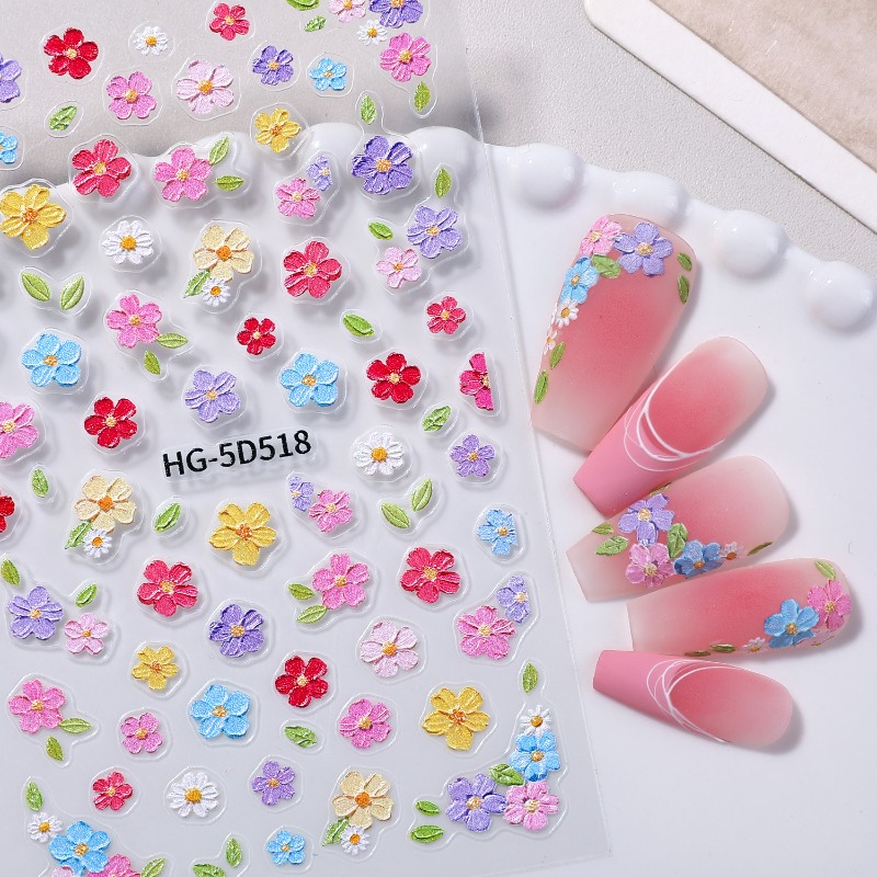 다채로운 꽃잎 네일 장식, 3D 꽃 네일 액세서리 스티 - Nail Art Home Service 리뷰 및 가격
