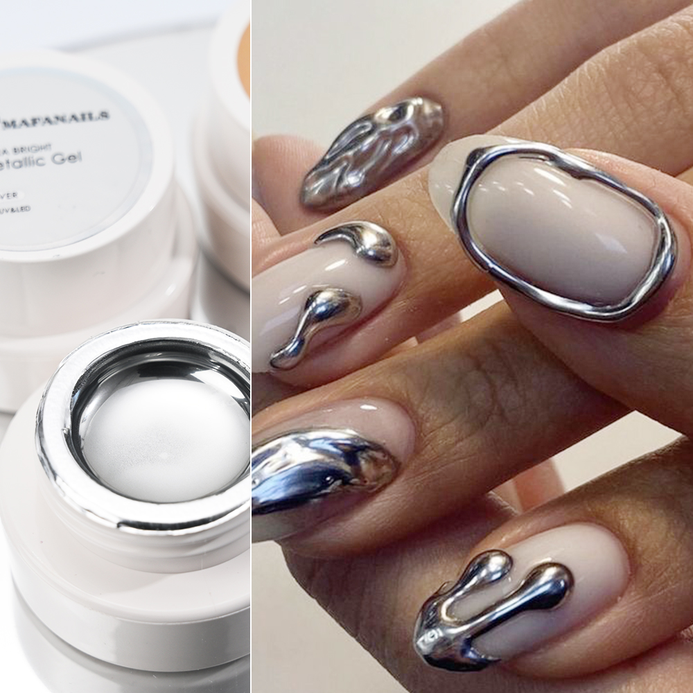 5ml 실버 골드 메탈릭 젤 네일 폴리쉬 크롬 3D 메 - Nail Art Glossy 리뷰 및 가격