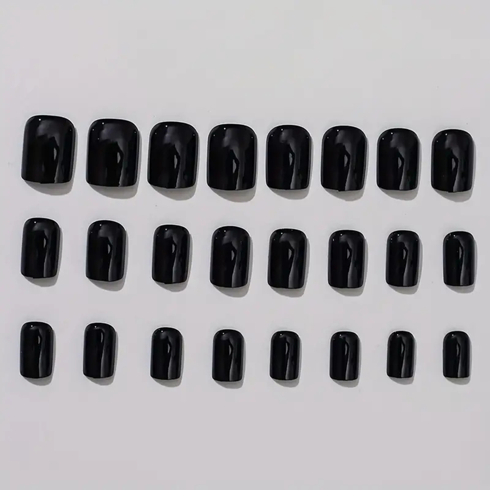 ARTAUG 24pcs 손톱에 중간 프레스 스퀘어 블랙 - Nail Art Pink 리뷰 및 가격
