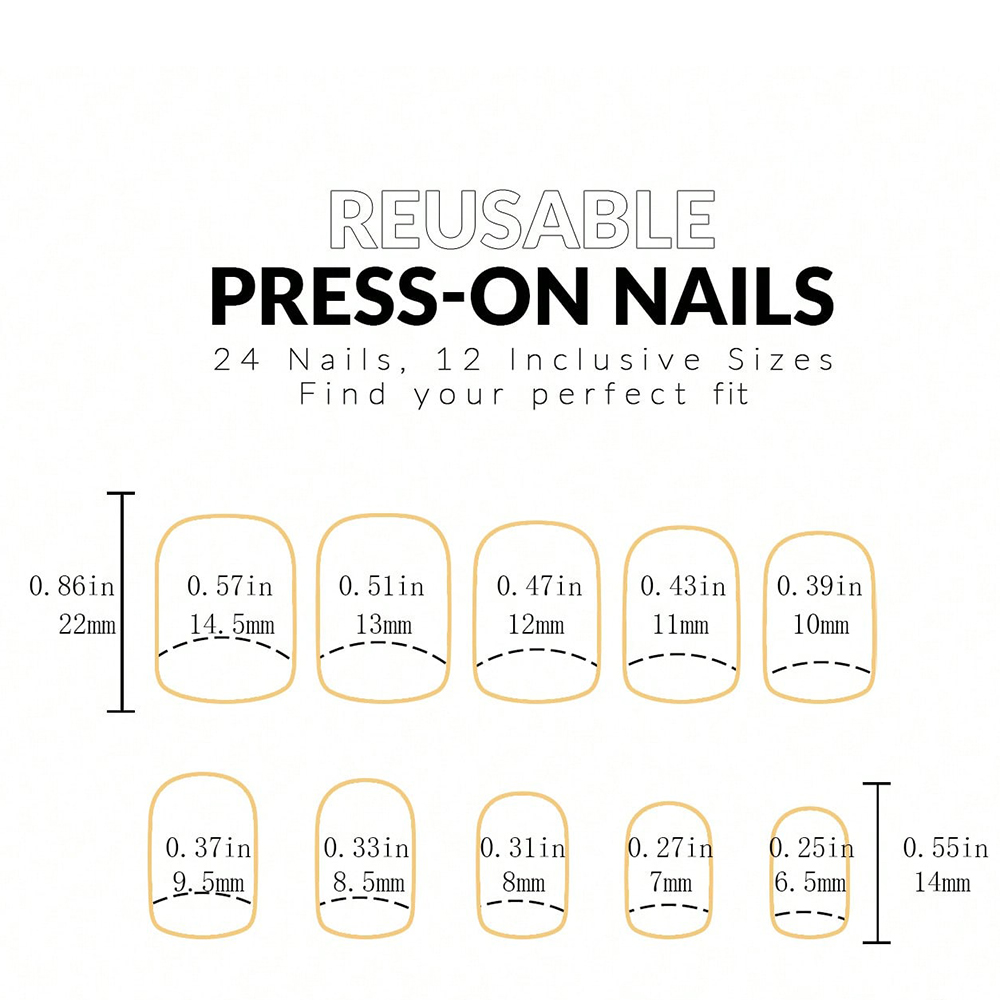 ARTAUG 24pcs 손톱에 중간 프레스 스퀘어 블랙 - Nail Art Pink 리뷰 및 가격