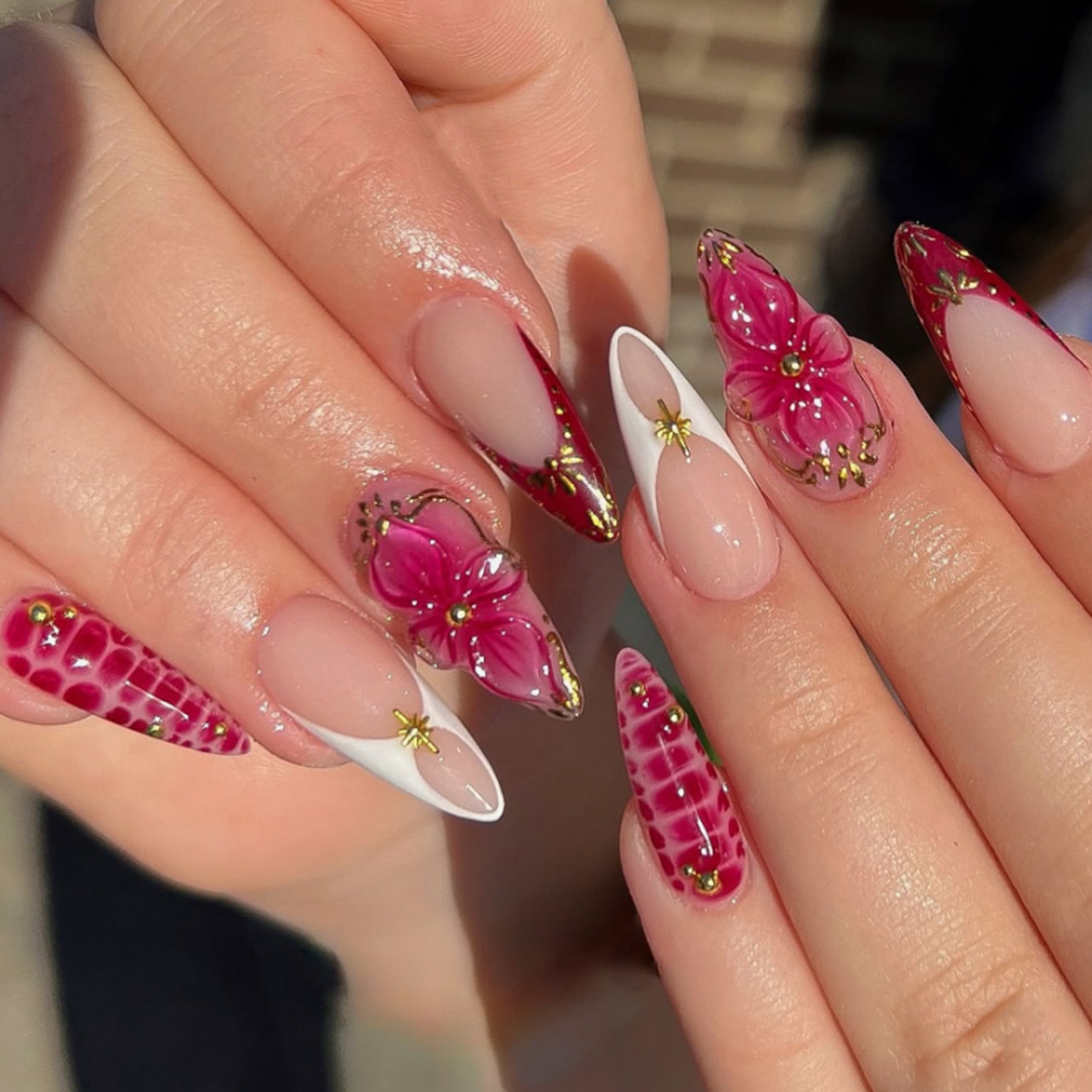 24개입 완성형 아몬드 프레스온 네일 아트 재사용 가능 - Nail Art Pink 리뷰 및 가격