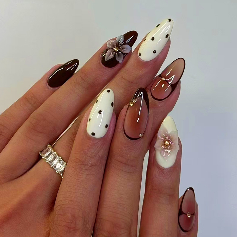 24개입 완성형 아몬드 프레스온 네일 아트 재사용 가능 - Nail Art Pink 리뷰 및 가격