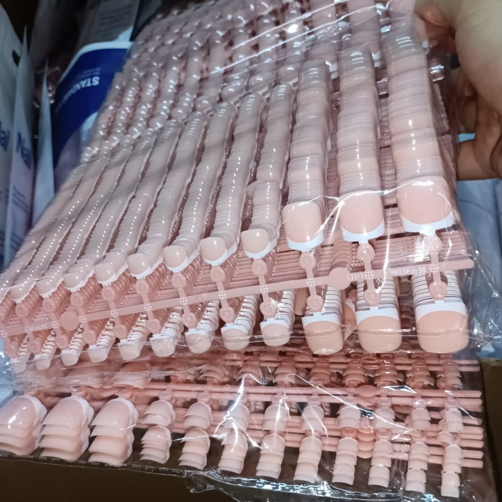 120개 정사각형 발톱 팁 - 발톱에 짧은 프렌치 팁  - Nail Art Pink 리뷰 및 가격